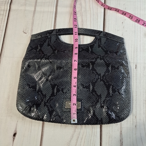 Nine West Snake Print Envelope Purse Hand Bag Fold Em Clutch - Picture 4 of 12